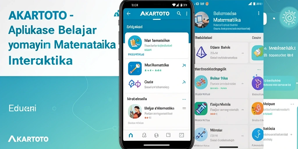 Tampilan interaktif aplikasi AKARTOTO untuk belajar matematika.