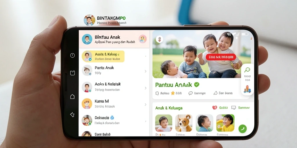 Antarmuka pengguna aplikasi BINTANGMPO untuk pantau anak.