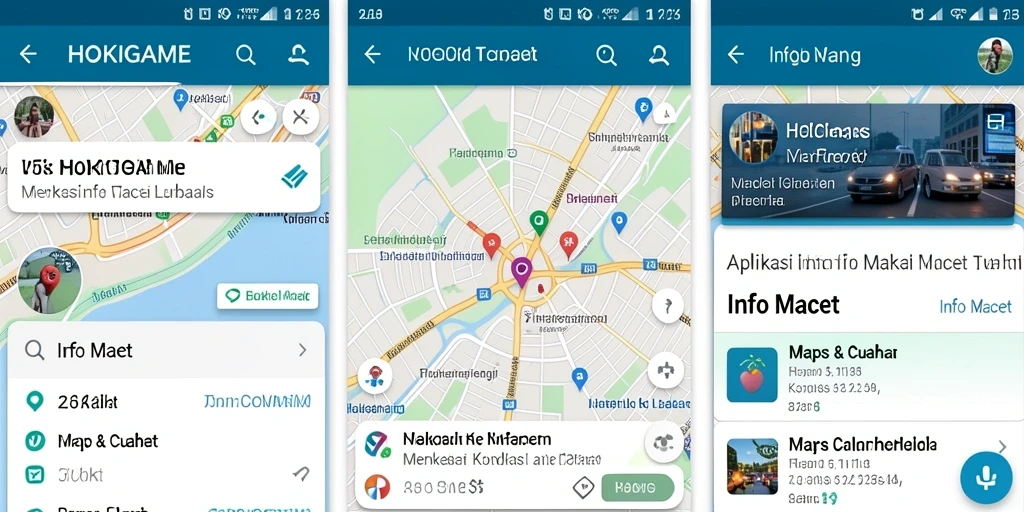 Tampilan utama HOKIGAME menampilkan peta lalu lintas secara real-time.