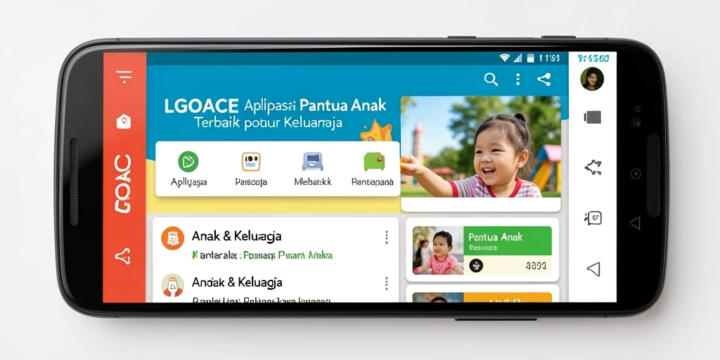 Tampilan utama aplikasi LGOACE dengan fitur pantau anak yang intuitif.