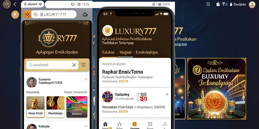 Tampilan antarmuka LUXURY777 yang menarik dan mudah diakses.