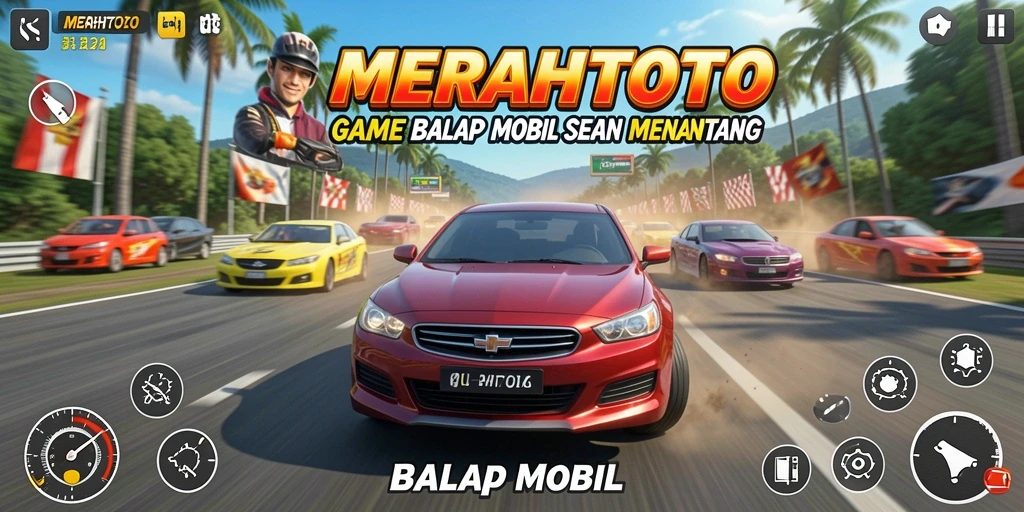 Tampilan menarik dari game balap mobil yang seru.