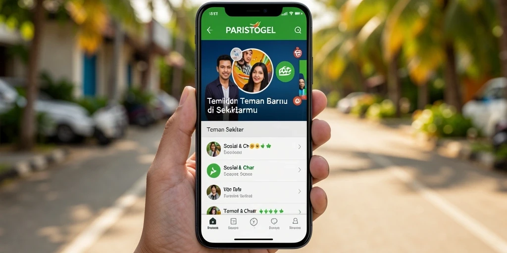 Antarmuka menarik PARISTOGEL untuk mencari teman baru.