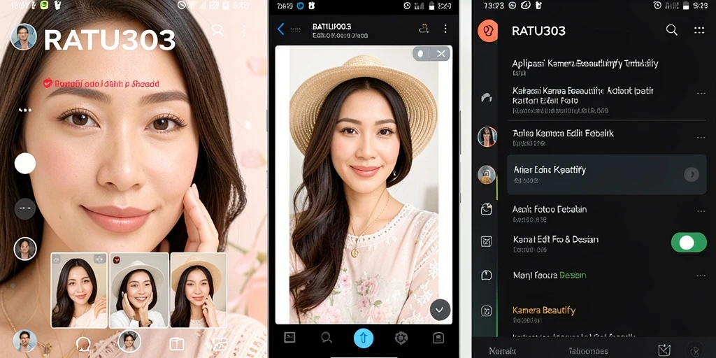 Tampilan antarmuka RATU303 yang elegan dan mudah digunakan untuk edit foto.