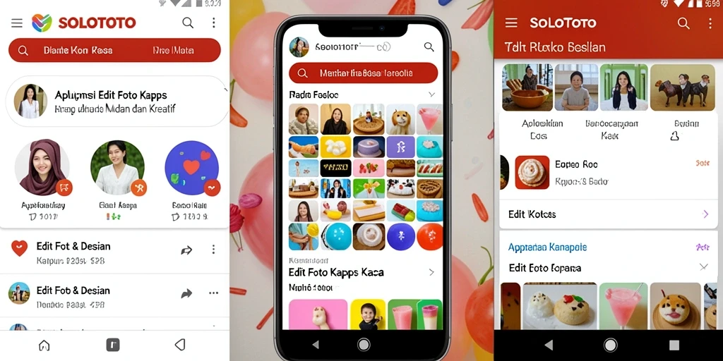 Antarmuka pengguna aplikasi SOLOTOTO untuk Edit Foto Kertas Kaca.